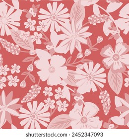 pattern floral flower design fabric spring illustration