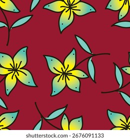 patrón, floral, flor, ditsy, hermoso, botánico, diseño, Fondo de pantalla, abstracto, fondo, Vector, textura, verano, moda, naturaleza, arte, ilustración, primavera, hoja, bosque, beauty, retro, garden