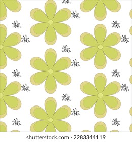 pattern floral flower yellow cute sweet 