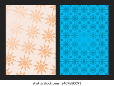 Pattern with floral and geometric elements. Intersecting curved and straight bold stripes forming abstract floral ornament Vector background for design.
