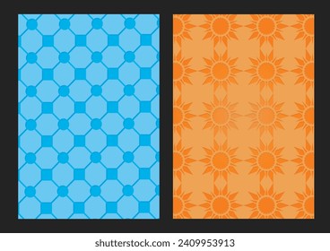 Pattern with floral and geometric elements. Intersecting curved and straight bold stripes forming abstract floral ornament Vector background for design.