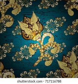 Pattern floral pattern. Graphic modern pattern. Wallpaper baroque, damask. Vector background.