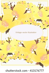 pattern floral with jasmine for a card. vector illustration