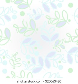Pattern of   floral motif,   branches, leaves, ellipses, autumn theme, doodles. Hand drawn.