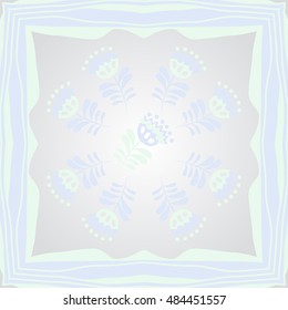 Pattern of floral motif , frame. Hand drawn.