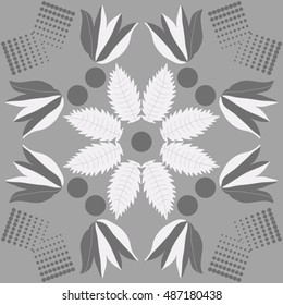 Pattern of  floral motif, halftone.