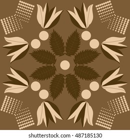Pattern of  floral motif, halftone.