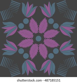 Pattern of  floral motif, halftone.