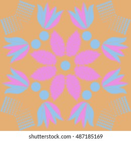 Pattern of  floral motif, halftone.