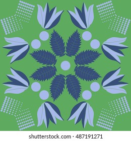 Pattern of  floral motif, halftone.