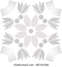 Pattern of  floral motif, halftone.