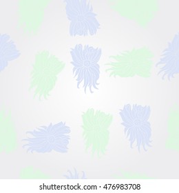    pattern with  floral motif. Hand drawn.
