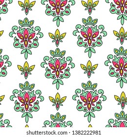 The pattern is floral, seamless. bright, summer ornament. East style.