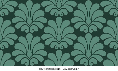 Pattern floral seamless flower damask vector wallpaper. White batik border paisley motif frame and ethnic rose design. Vintage jacobean tapestry texture ideal for classic textile decoration.