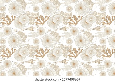 Pattern with floral seamless. Grunge textured abstract art vector
