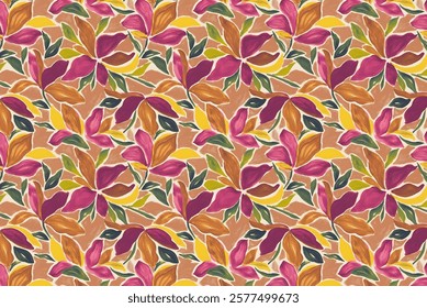 Pattern with floral seamless. Grunge textured abstract art vector