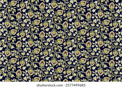 Pattern with floral seamless. Grunge textured abstract art vector
