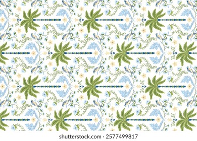 Pattern with floral seamless. Grunge textured abstract art vector