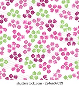 pattern floral seamless multicolored carnation flowers seamless Scandinavian style pattern.