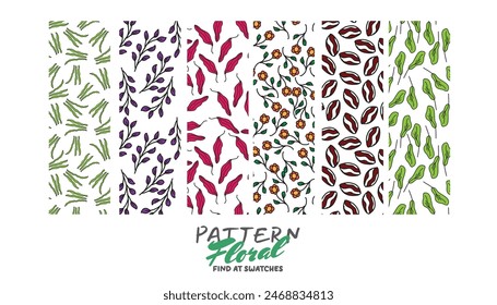 conjunto floral del patrón, puede encontrar en las muestras. puede utilizar para el fondo, la Plantilla de la cubierta etc