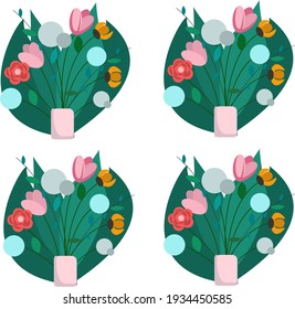 Pattern in floral style vector
