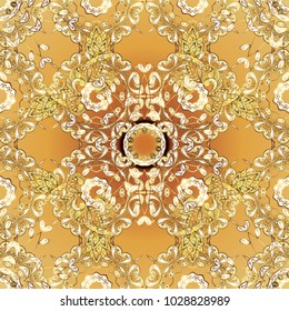 Pattern floral pattern. Wallpaper baroque, damask. Vector background. Graphic modern pattern.