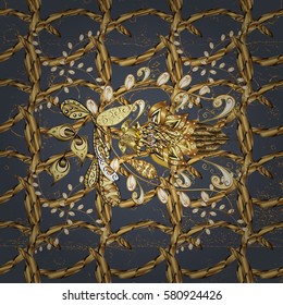 Pattern floral pattern. Wallpaper baroque, damask. Vector background. Graphic modern pattern.