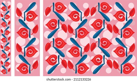 pattern floral pattern for wallpaper or fabric. Flower rose. Botanic Tile