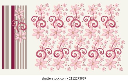 pattern floral pattern for wallpaper or fabric. Flower rose. Botanic Tile