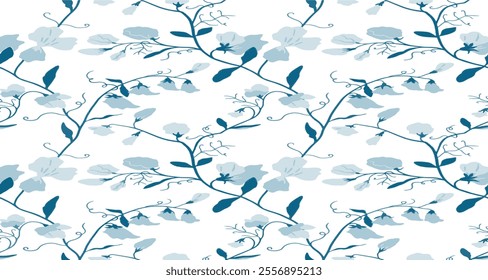 Pattern Flower Blossom Nature Design Seamless For Textile Texture Illustration