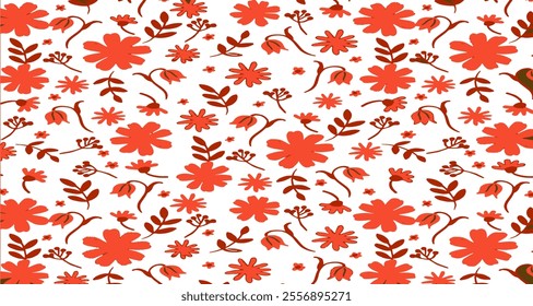 Pattern Flower Blossom Nature Design Seamless For Textile Texture Illustration