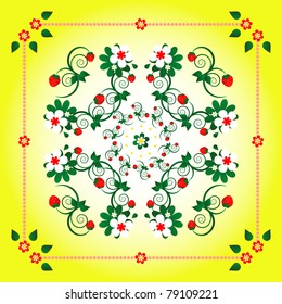 pattern with flower and curl