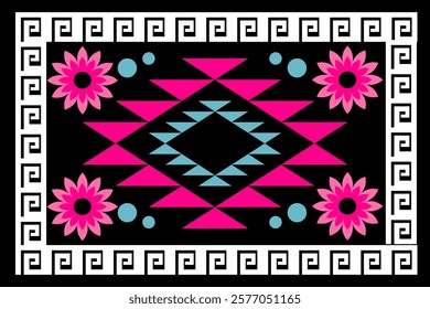 pattern flower damask ethnic boho American ikat texture tribal geometric background mandalas silk arakusa Seigaiha Shippo  Kikko Tatewaku