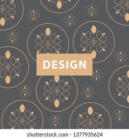 pattern flower, with elegant flower inside the circle. unique, vector, modern, background