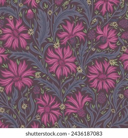 Ilustración floral de la primavera de la flor del patrón para el diseño textil de la tela Imprimir
