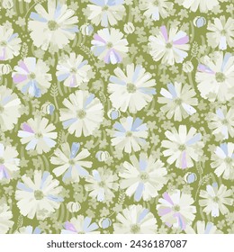 Ilustración floral de la primavera de la flor del patrón para el diseño textil de la tela Imprimir