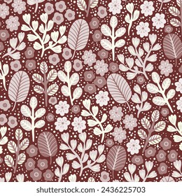 Blumenmuster Blütenblüte Feder Illustration für Stoff Textildesign Drucken