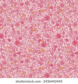 Pattern flower floral spring blossom illustration vector fabric textile design leaf leaves