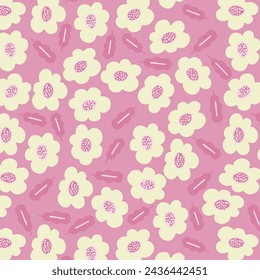 Pattern flower floral spring blossom illustration vector fabric textile design leaf leaves