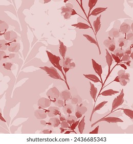 Muster Blume Blumenfrühlingsblüte Illustration Vektor Stoff Textildesign Blatt Blätter