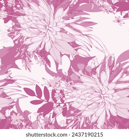 Pattern flower floral spring blossom illustration vector fabric textile design leaf leaves
