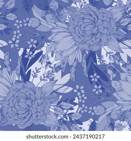 Pattern flower floral spring blossom illustration vector fabric textile design leaf leaves