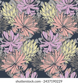 Pattern flower floral spring blossom illustration vector fabric textile design leaf leaves