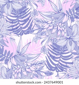 Pattern flower floral spring blossom illustration vector fabric textile design leaf leaves