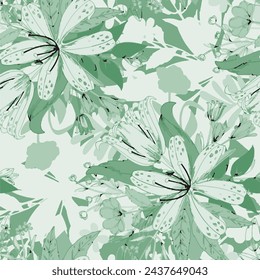 Pattern flower floral spring blossom illustration vector fabric textile design leaf leaves