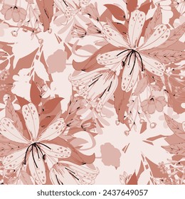 Pattern flower floral spring blossom illustration vector fabric textile design leaf leaves