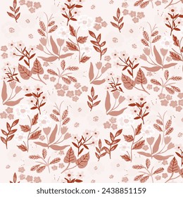 Muster Blume Blumenfrühlingsblüte Illustration Vektor Stoff Textildesign Blatt Blätter