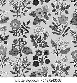 Patrón floral floral primavera flor ilustración vector tela textil diseño hoja hojas
