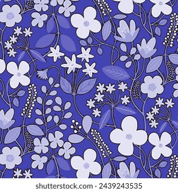 Pattern flower floral spring blossom illustration vector fabric textile design leaf leaves