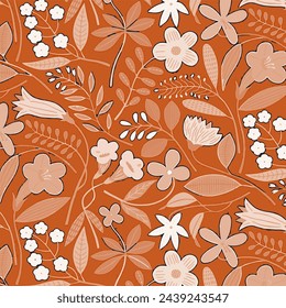 Patrón floral floral primavera flor ilustración vector tela textil diseño hoja hojas